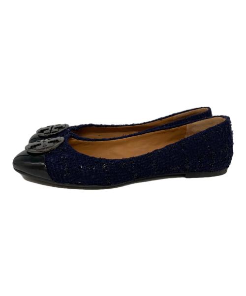 TORY BURCH（トリーバーチ）TORY BURCH (トリーバーチ) ツイードパンプス ネイビー サイズ:7の古着・服飾アイテム