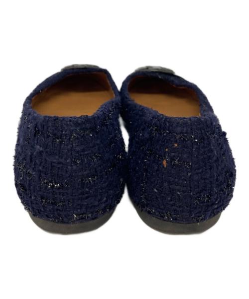 TORY BURCH（トリーバーチ）TORY BURCH (トリーバーチ) ツイードパンプス ネイビー サイズ:7の古着・服飾アイテム