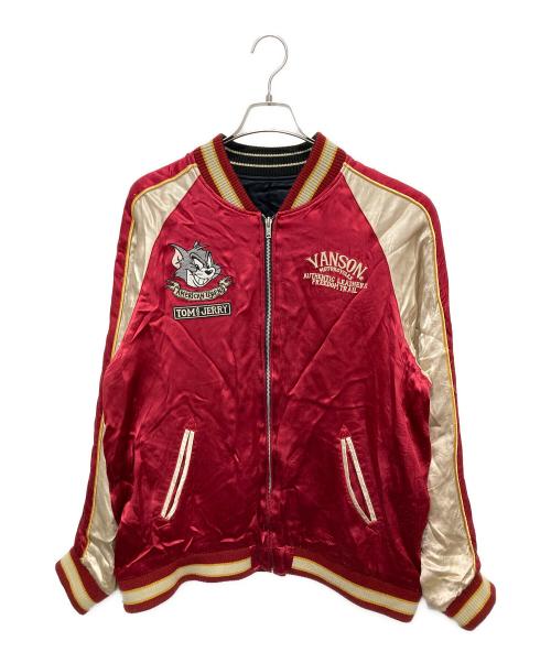 VANSON（バンソン）VANSON (バンソン) Tom&Jerry (トムトジェリー) リバーシブルスカジャン ブラック サイズ:ⅩXLの古着・服飾アイテム