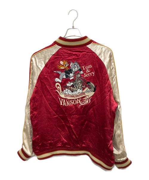 VANSON（バンソン）VANSON (バンソン) Tom&Jerry (トムトジェリー) リバーシブルスカジャン ブラック サイズ:ⅩXLの古着・服飾アイテム