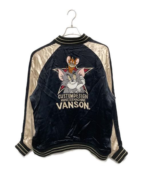 VANSON（バンソン）VANSON (バンソン) Tom&Jerry (トムトジェリー) リバーシブルスカジャン ブラック サイズ:ⅩXLの古着・服飾アイテム