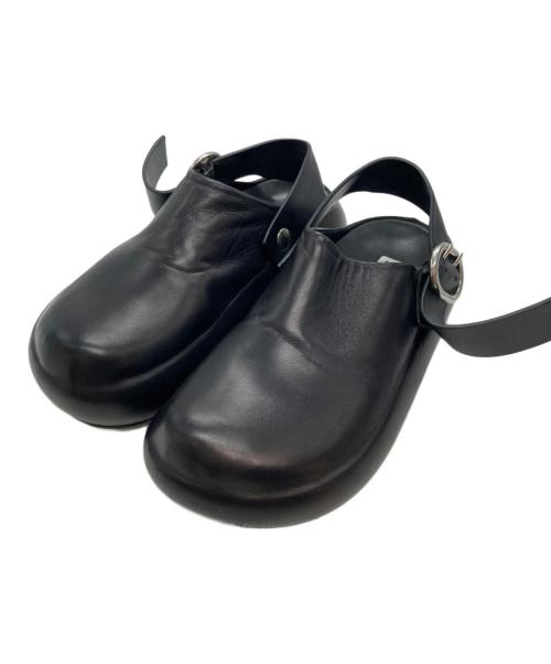 JIL SANDER（ジルサンダー）JIL SANDER (ジルサンダー) クロッグサンダル ブラック サイズ:36の古着・服飾アイテム