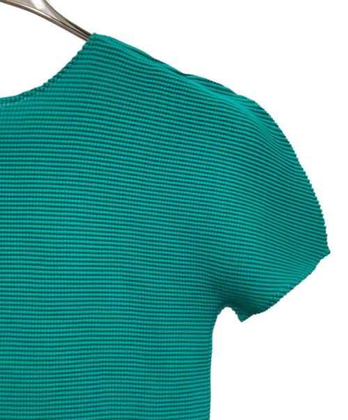 me ISSEY MIYAKE（ミーイッセイ ミヤケ）me ISSEY MIYAKE (ミーイッセイ ミヤケ) プリーツブラウス グリーン サイズ:FREEの古着・服飾アイテム