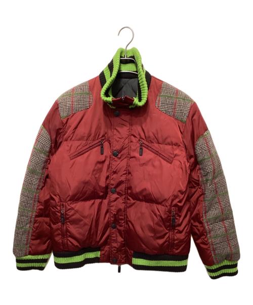 ETRO（エトロ）ETRO (エトロ) 切替ダウンジャケット レッド サイズ:Sの古着・服飾アイテム