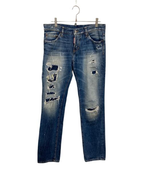 DSQUARED2（ディースクエアード）DSQUARED2 (ディースクエアード) ダメージジーンズ インディゴ サイズ:48の古着・服飾アイテム