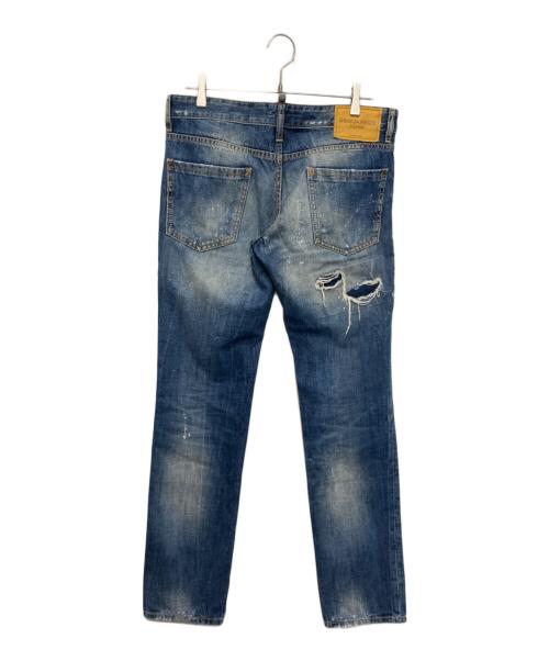 DSQUARED2（ディースクエアード）DSQUARED2 (ディースクエアード) ダメージジーンズ インディゴ サイズ:48の古着・服飾アイテム