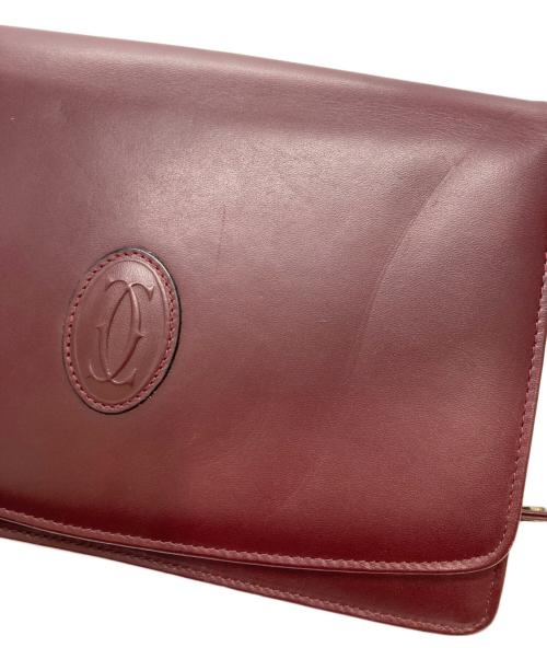 Cartier（カルティエ）Cartier (カルティエ) ショルダーバッグ ボルドーの古着・服飾アイテム