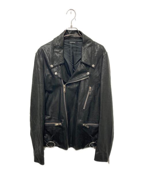 CHRISTIAN DADA（クリスチャンダダ）CHRISTIAN DADA (クリスチャンダダ) レザーダブルライダースジャケット ブラック サイズ:52の古着・服飾アイテム