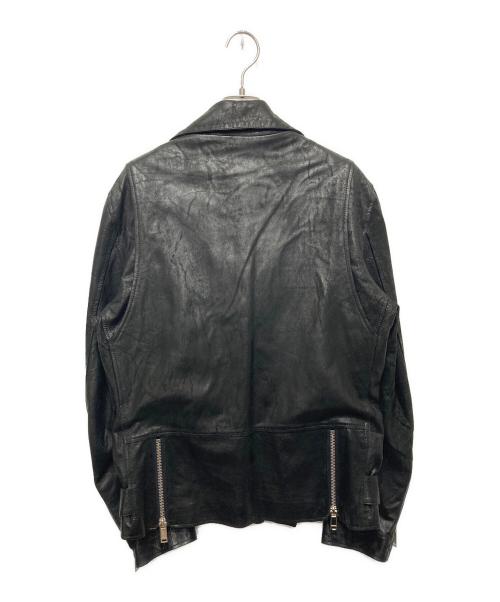 CHRISTIAN DADA（クリスチャンダダ）CHRISTIAN DADA (クリスチャンダダ) レザーダブルライダースジャケット ブラック サイズ:52の古着・服飾アイテム