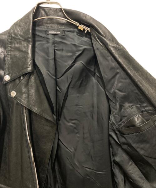 CHRISTIAN DADA（クリスチャンダダ）CHRISTIAN DADA (クリスチャンダダ) レザーダブルライダースジャケット ブラック サイズ:52の古着・服飾アイテム