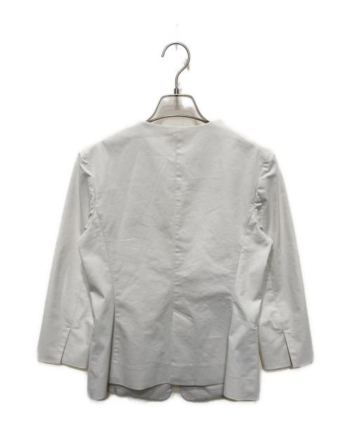 ESTNATION（エストネーション）ESTNATION (エストネーション) コットンオックスノーカラージャケット ホワイト サイズ:36の古着・服飾アイテム