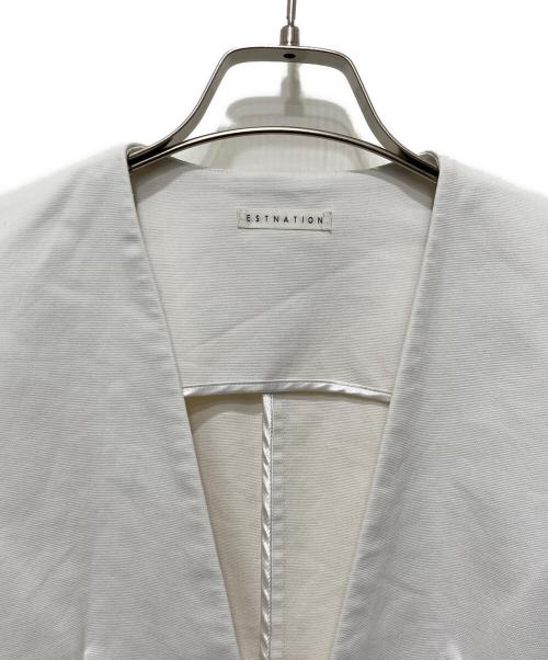 ESTNATION（エストネーション）ESTNATION (エストネーション) コットンオックスノーカラージャケット ホワイト サイズ:36の古着・服飾アイテム