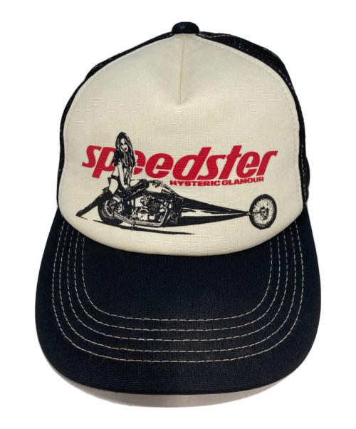 Hysteric Glamour（ヒステリックグラマー）Hysteric Glamour (ヒステリックグラマー) Speedster Mesh Cap ブラック サイズ:FREEの古着・服飾アイテム