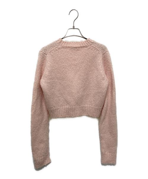 AURALEE（オーラリー）AURALEE (オーラリー) WOOL BABY CAMEL BRUSHED YARN KNIT SHORT PULL OVER / ウール ベビー キャメル ブラッシュド ヤーン ニット ショート プルオーバー ピンク サイズ:１の古着・服飾アイテム