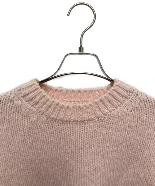 AURALEE（オーラリー）AURALEE (オーラリー) WOOL BABY CAMEL BRUSHED YARN KNIT SHORT PULL OVER / ウール ベビー キャメル ブラッシュド ヤーン ニット ショート プルオーバー ピンク サイズ:１の古着・服飾アイテム