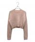 AURALEE（オーラリー）の古着「WOOL BABY CAMEL BRUSHED YARN KNIT SHORT PULL OVER / ウール ベビー キャメル ブラッシュド ヤーン ニット ショート プルオーバー」｜ピンク