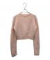 AURALEE (オーラリー) WOOL BABY CAMEL BRUSHED YARN KNIT SHORT PULL OVER / ウール ベビー キャメル ブラッシュド ヤーン ニット ショート プルオーバー ピンク サイズ:１：15000円