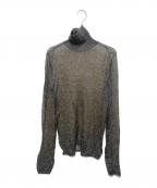 AURALEEオーラリー）の古着「KID MOHAIR SHEER KNIT TURTLE／キッド モヘヤ シアー ニット タートル」｜グレー