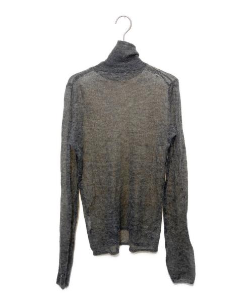 AURALEE（オーラリー）AURALEE (オーラリー) KID MOHAIR SHEER KNIT TURTLE／キッド モヘヤ シアー ニット タートル グレー サイズ:２の古着・服飾アイテム