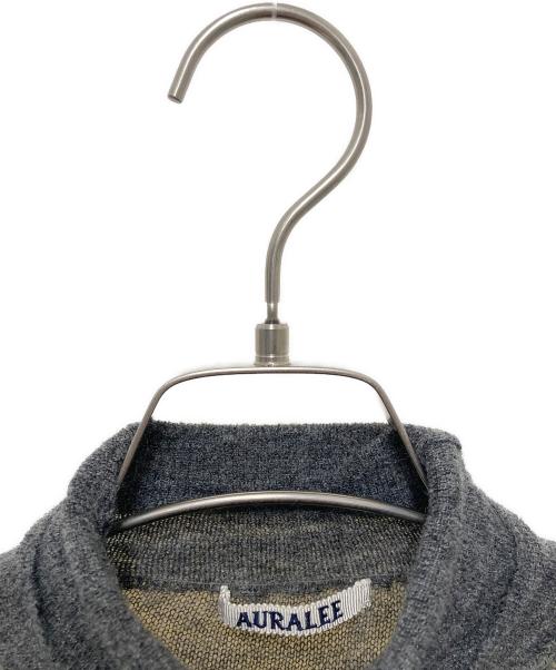 AURALEE（オーラリー）AURALEE (オーラリー) KID MOHAIR SHEER KNIT TURTLE／キッド モヘヤ シアー ニット タートル グレー サイズ:２の古着・服飾アイテム