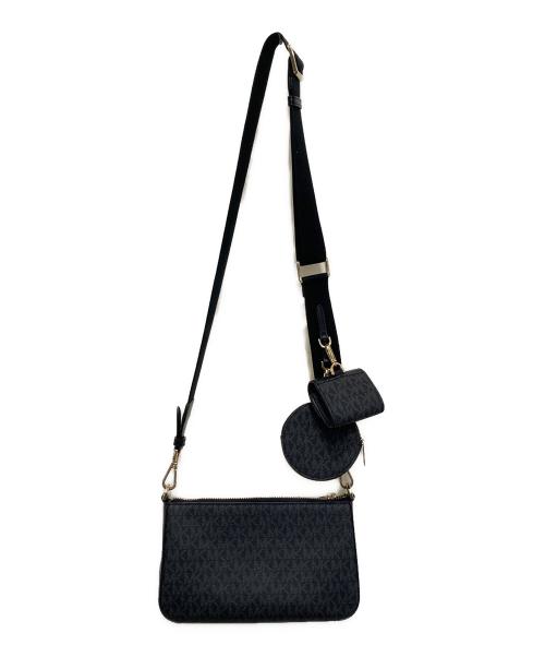 MICHAEL KORS（マイケルコース）MICHAEL KORS (マイケルコース) モノグラム 2way マルチポーチ スモール クロスボディバッグ ブラックの古着・服飾アイテム