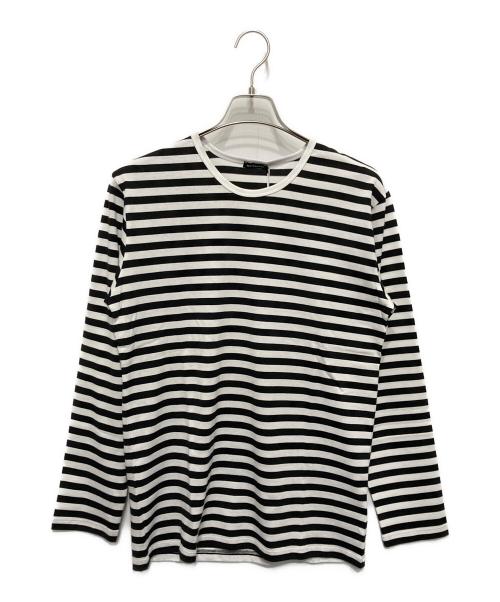 marimekko（マリメッコ）marimekko (マリメッコ) ボーダーカットソー ホワイト×ブラック サイズ:Sの古着・服飾アイテム
