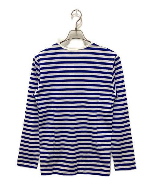 marimekko（マリメッコ）marimekko (マリメッコ) ボーダーカットソー ブルー サイズ:Sの古着・服飾アイテム
