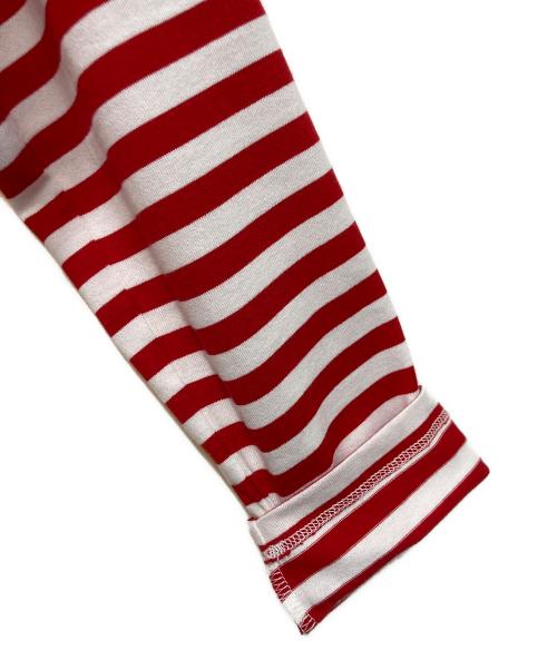 marimekko（マリメッコ）marimekko (マリメッコ) ボーダーカットソー レッド×ホワイト サイズ:Sの古着・服飾アイテム