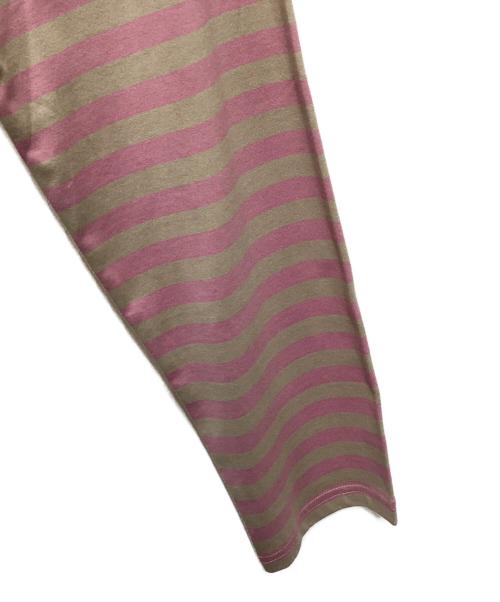marimekko（マリメッコ）marimekko (マリメッコ) Tasaraita ボーダーカットソー ベージュ×ピンク サイズ:Mの古着・服飾アイテム