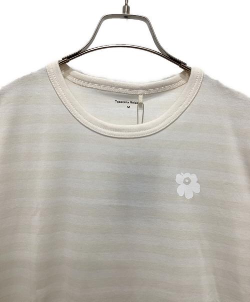 marimekko（マリメッコ）marimekko (マリメッコ) ボーダーTシャツ ベージュ サイズ:Mの古着・服飾アイテム
