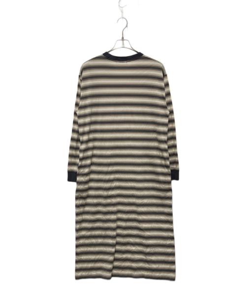 Gymphlex（ジムフレックス）Gymphlex (ジムフレックス) ボーダーワンピース ベージュ サイズ:14の古着・服飾アイテム