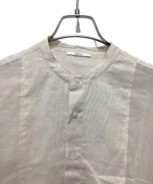 ORCIVAL（オーシバル）ORCIVAL (オーシバル) シアーコットン バンド カラー シャツ アイボリー サイズ:1の古着・服飾アイテム