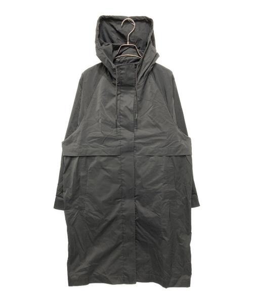 icB（アイシービー）icB (アイシービー) 【撥水加工】 メモリーストレッチタフタ フーデットコート グレー サイズ:4の古着・服飾アイテム