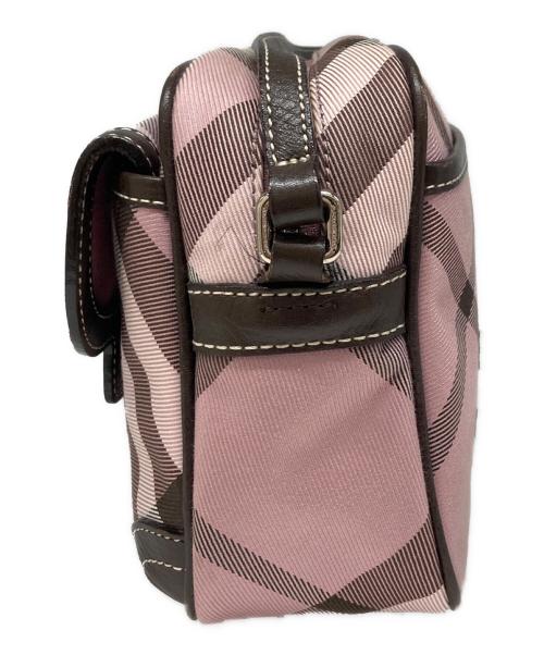 BURBERRY BLUE LABEL（バーバリー ブルー レーベル）BURBERRY BLUE LABEL (バーバリー ブルー レーベル) チェック柄ショルダーバッグ ピンクの古着・服飾アイテム