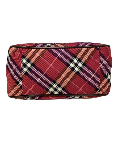 BURBERRY BLUE LABEL（バーバリー ブルー レーベル）BURBERRY BLUE LABEL (バーバリー ブルー レーベル) チェック柄ミニトートバッグ レッドの古着・服飾アイテム