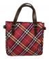 BURBERRY BLUE LABEL (バーバリー ブルー レーベル) チェック柄ミニトートバッグ レッド：10000円