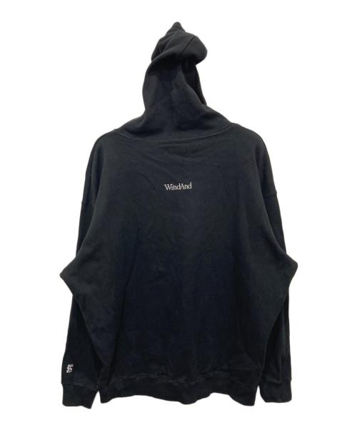 WIND AND SEA（ウィンダンシー）WIND AND SEA (ウィンダンシー) ロゴ刺繍プルオーバーパーカー ブラック サイズ:XLの古着・服飾アイテム