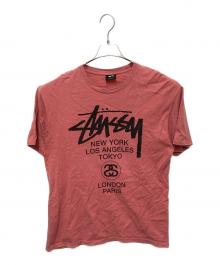 stussy（ステューシー）の古着「プリントTシャツ」｜ピンク
