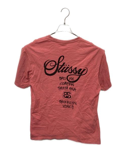 stussy（ステューシー）stussy (ステューシー) プリントTシャツ ピンク サイズ:Lの古着・服飾アイテム