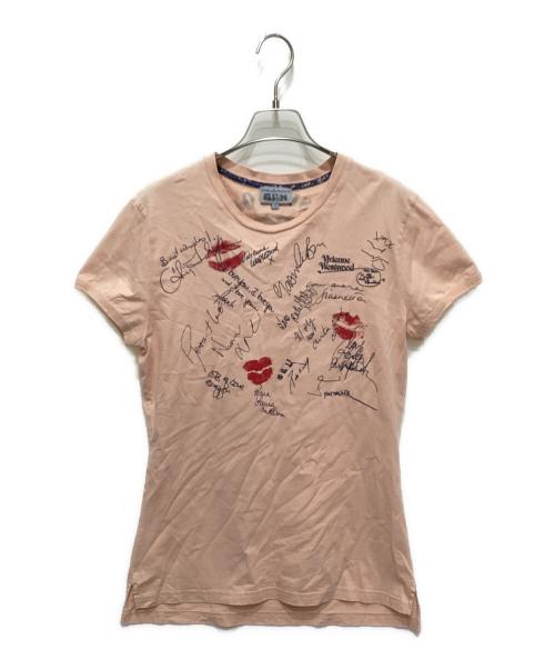 Vivienne Westwood man（ヴィヴィアン ウェストウッド マン）Vivienne Westwood man (ヴィヴィアン ウェストウッド マン) プリントTシャツ ピンク サイズ:Sの古着・服飾アイテム