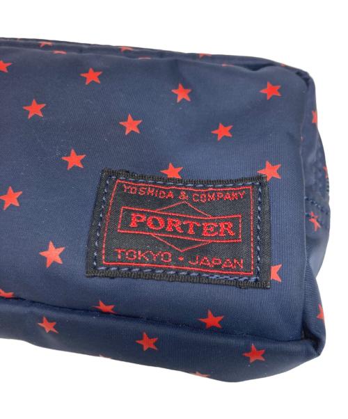 HEAD PORTER（ヘッドポーター）HEAD PORTER (ヘッドポーター) ポーチ ネイビー×レッドの古着・服飾アイテム