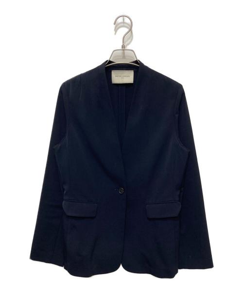 UNITED ARROWS（ユナイテッドアローズ）UNITED ARROWS (ユナイテッドアローズ) ノーカラーセットアップスーツ ネイビー サイズ: JK/36・PT/34の古着・服飾アイテム
