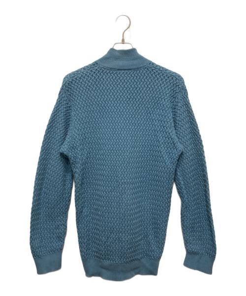 LACOSTE（ラコステ）LACOSTE (ラコステ) バスケットニットジップアップ ブルー サイズ:Mの古着・服飾アイテム