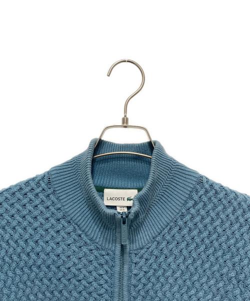 LACOSTE（ラコステ）LACOSTE (ラコステ) バスケットニットジップアップ ブルー サイズ:Mの古着・服飾アイテム