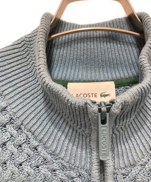 LACOSTE（ラコステ）LACOSTE (ラコステ) バスケットニットジップアップ ブルー サイズ:Mの古着・服飾アイテム