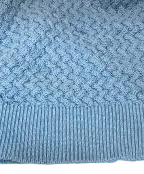 LACOSTE（ラコステ）LACOSTE (ラコステ) バスケットニットジップアップ ブルー サイズ:Mの古着・服飾アイテム