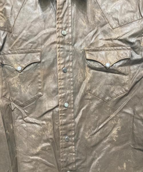POLO RALPH LAUREN（ポロ・ラルフローレン）POLO RALPH LAUREN (ポロ・ラルフローレン) コーティングウエスタンシャツ ブラウン サイズ:Lの古着・服飾アイテム