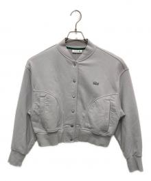 LACOSTE（ラコステ）の古着「裏パイルスウェット MA-1ブルゾン」｜グレー