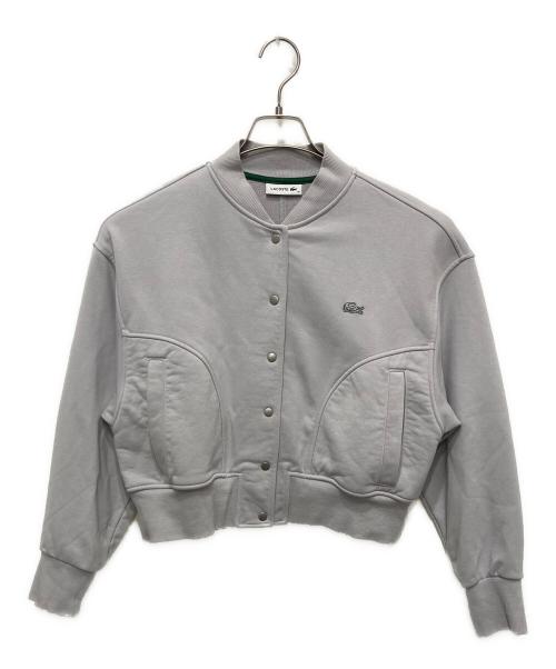 LACOSTE（ラコステ）LACOSTE (ラコステ) 裏パイルスウェット MA-1ブルゾン グレー サイズ:38の古着・服飾アイテム