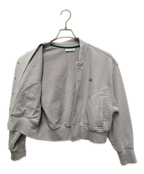 LACOSTE（ラコステ）LACOSTE (ラコステ) 裏パイルスウェット MA-1ブルゾン グレー サイズ:38の古着・服飾アイテム